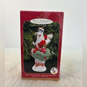 Disney Goofy Santa's Helper Ornament - Red, Green, White